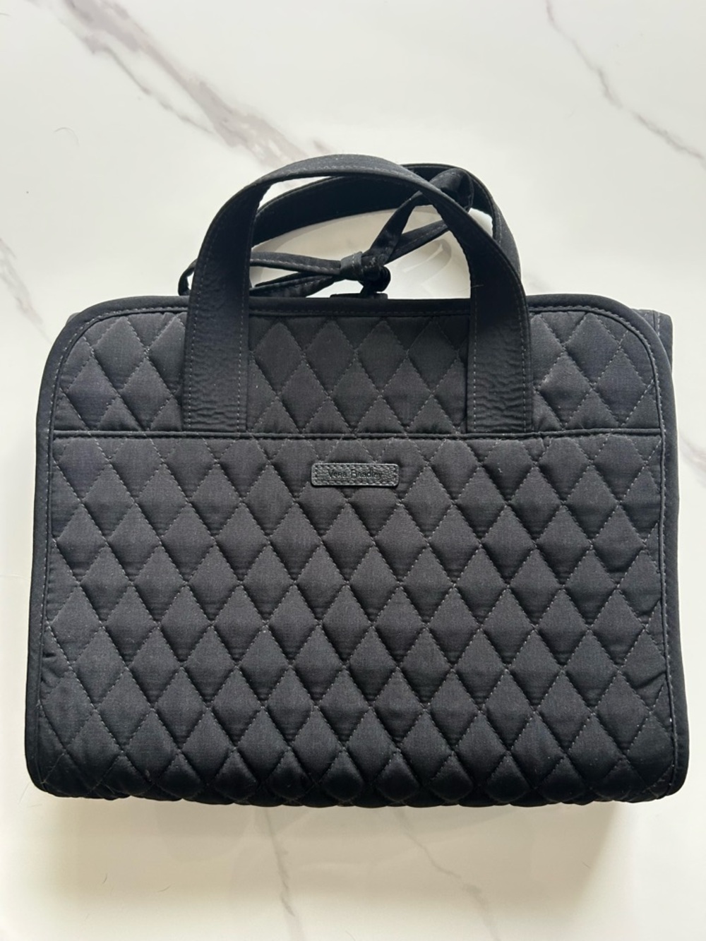 Vera Bradley Quilted Black Hanging Travel Bag